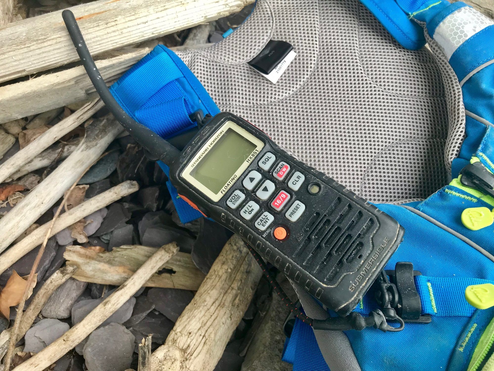 VHF Radio on a Palm Kaikoura Buoyanc Aid